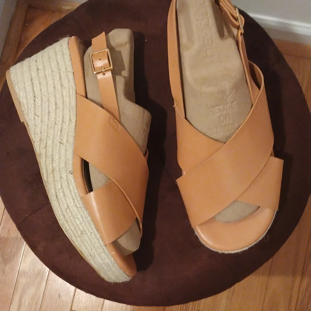 - Torrid tan espadrille platform sandals